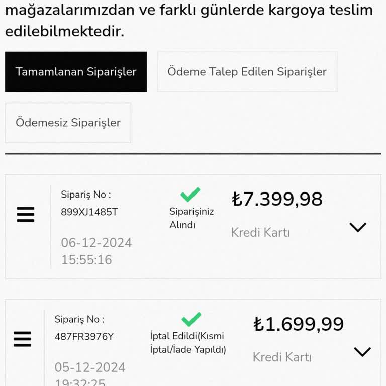 Siparişlerin Teslim Edilememesi Ve Müşteri Hizmetleri Sorunu