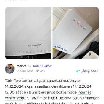 İnternet Kesintisi Ve Yanlış Faturalandırma Sorunu