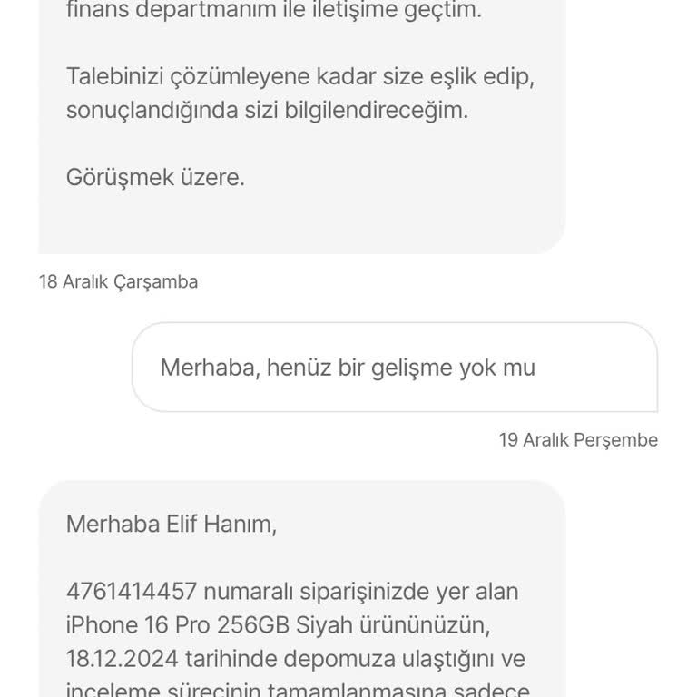 İade Sürecinde Gecikme Ve Çözüm Eksikliği