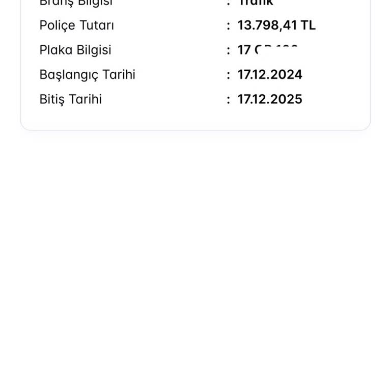 Sigorta Poliçesi Güncellenmiyor