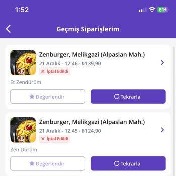 Getir Siparişim Keyfi İptal Edildi Mağdurum