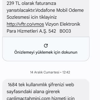 Vodafone'dan İzinsiz Üyelik Ve Ek Ücret Sorunu