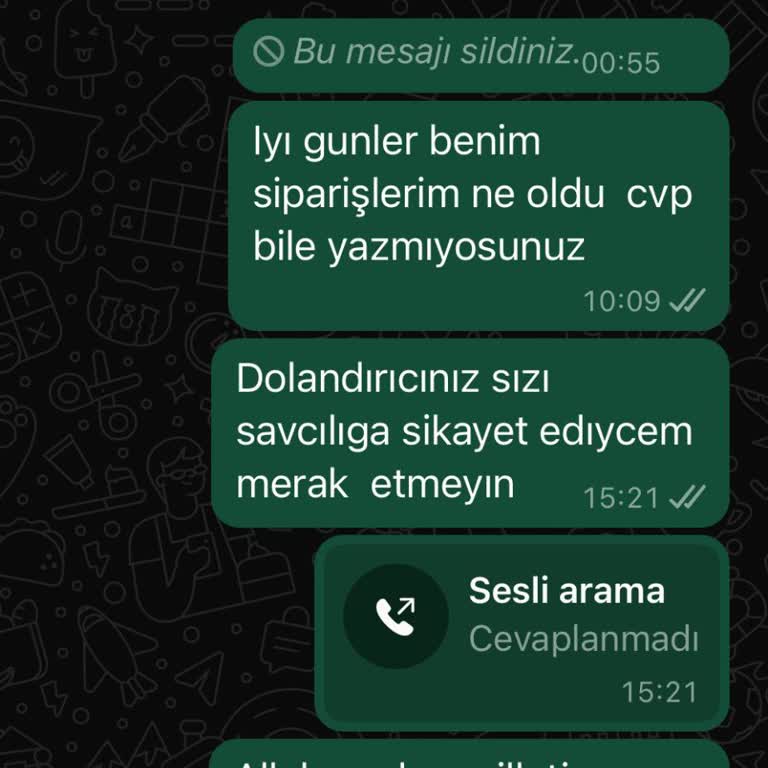 Gönderilmeyen Ürün Ve İletişimsizlik