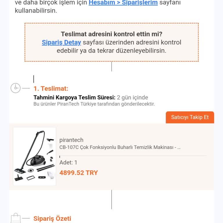 Buhar Makinesi İade Sürecinde Aksaklık