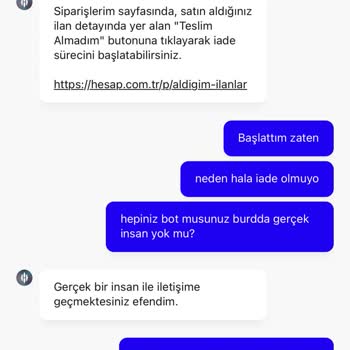 Hesap.com.tr Canlı Destek Ve Satıcı İlgisizliği Mağdur Ediyor