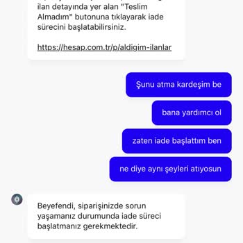 Hesap.com.tr Canlı Destek Ve Satıcı İlgisizliği Mağdur Ediyor
