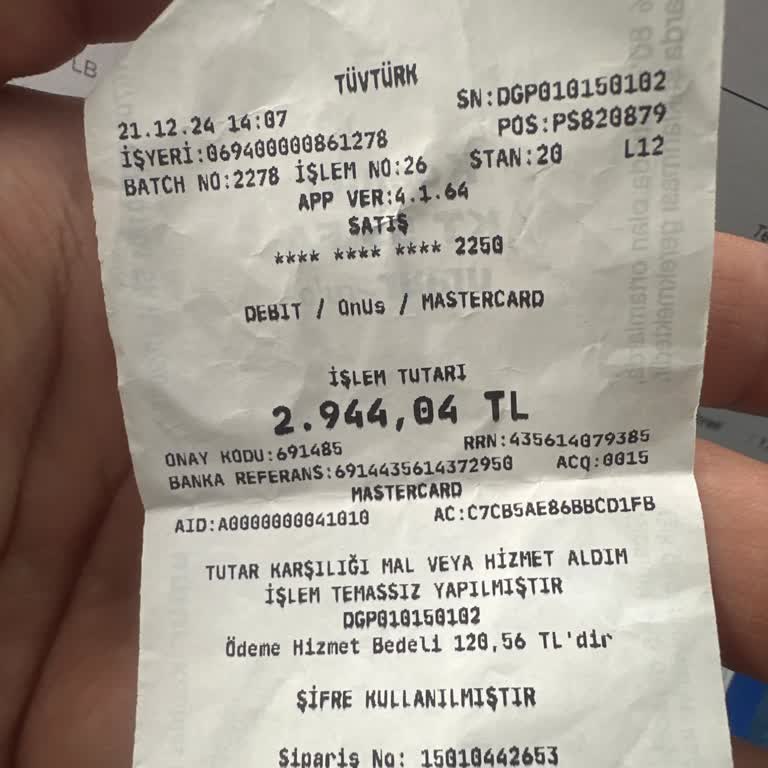 Tüvtürk Araç Muayene İstasyonunda Fazla Ücret Alınması