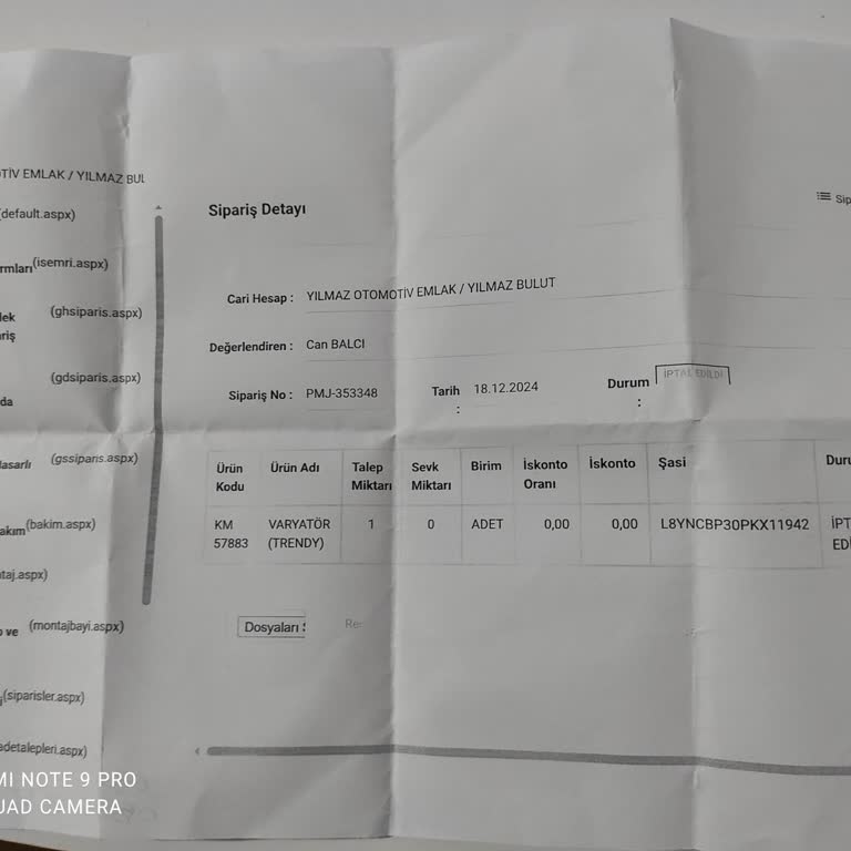 Yeni Motorun Varyatör Arızası Ve Garanti Sorunu