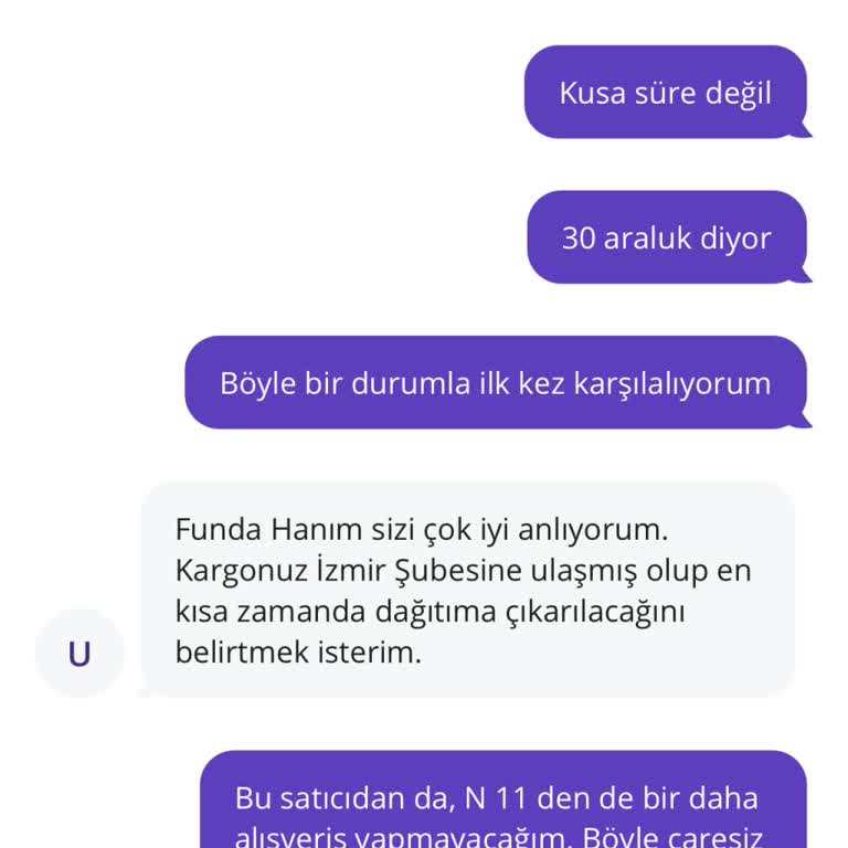 Teslim Edilmeyen Ürün Ve Yetersiz Müşteri Hizmeti