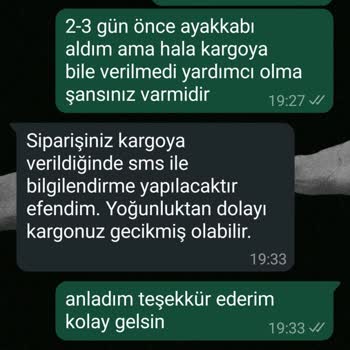 Kargoya Verilmeyen Ayakkabı Ve İletişimsizlik Sorunu