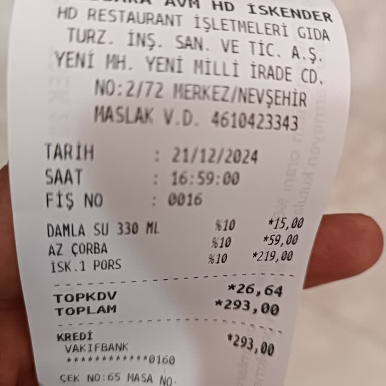 Nevşehir'de Hayal Kırıklığı: Kötü İskender Ve Yetersiz Hizmet