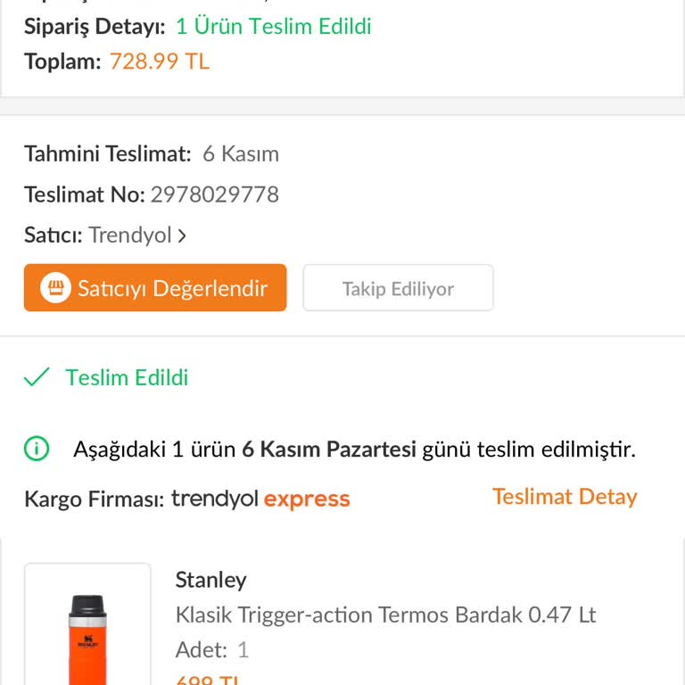Trendyol Ömür Boyu Garantili Termosun Sıcak Tutmama Sorunu