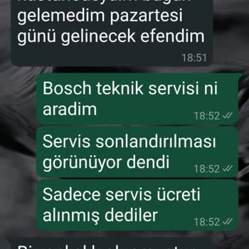 Bosch Teknik Servisinden Alınamayan Hizmet