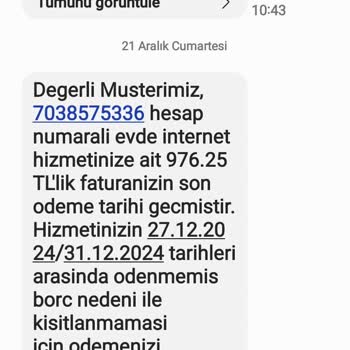 Ödenen Faturaya Haksız Açma Kapama Ücreti