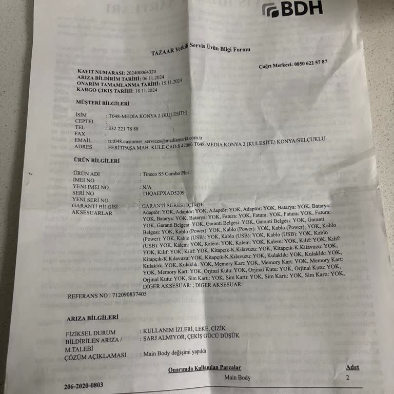 Tineco Süpürge Ve Müşteri Hizmetleri İle Yaşanan Sorunlar