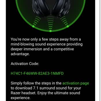 Razer Kulaklık Aktivasyon Kodu Sorunu