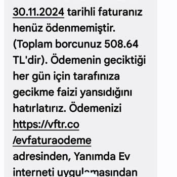 Vodafone Net Fatura Yanlışlığı Ve Yanıltıcı Bilgilendirme