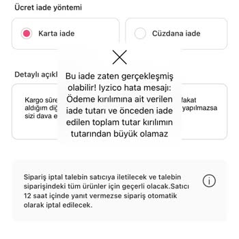 Gardrops Siparişimde Eksik İade Mağduriyeti