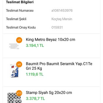 Eksik Ürün Teslimatı: Koçtaş'tan Yanıltıcı Alışveriş