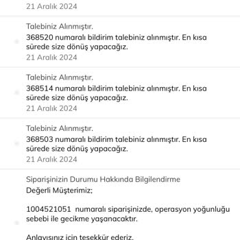 Randevulu Teslimat Sorunu Ve İletişimsizlik