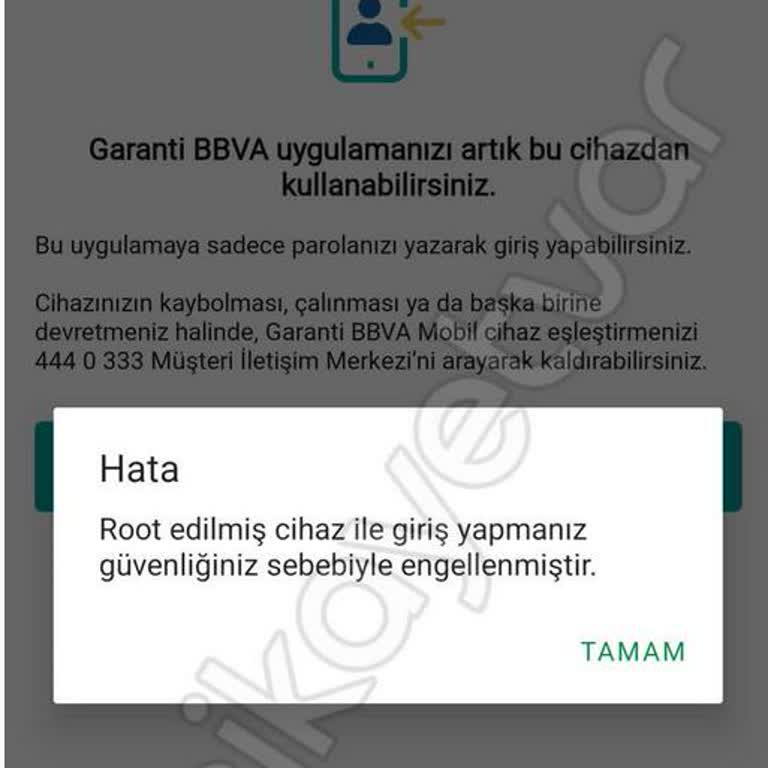 Garanti Bankası Mobil Uygulamasında Rootlu Cihaz Hatası