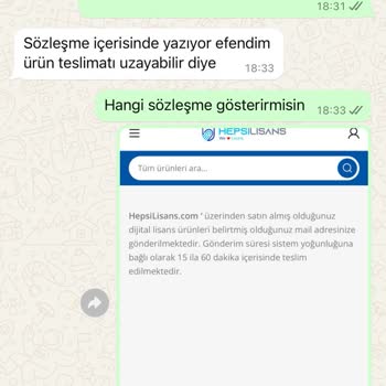 Hepsilisans'dan Sürekli Ertelenen Teslimat