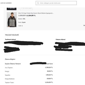 DeFacto Üyeliğim Üzerinden Yapılan Şüpheli Sipariş