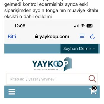 Eksik Kitap Teslimatı Ve Yanıtsız İletişim Sorunu