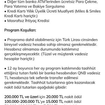 QNB Türkiye Kampanya Şartlarına Uymadığı İçin Mağduriyet Yaşıyorum