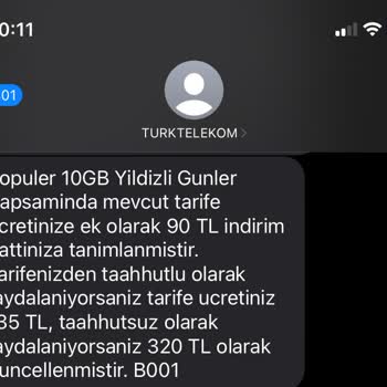 Türk Telekom Yanıltıcı Tarife Ücreti Sorunu