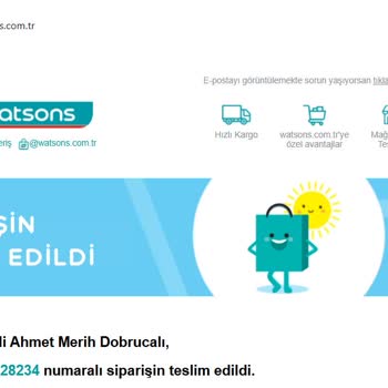Watsons'tan Ücret İadesi Sorunu Ve Müşteri Hizmetleri Eksikliği