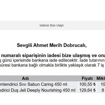 Watsons'tan Ücret İadesi Sorunu Ve Müşteri Hizmetleri Eksikliği