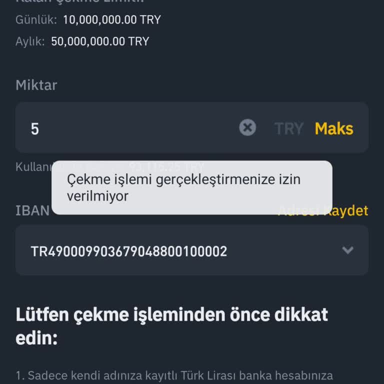 Binance TR'de Para İade Sorunu