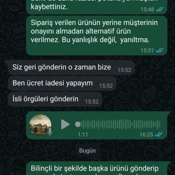 Yanlış Ürün Gönderimi Ve İletişimsizlik Sorunu