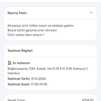 Eksik Ürün Ve Faturasız Teslimat Sorunu