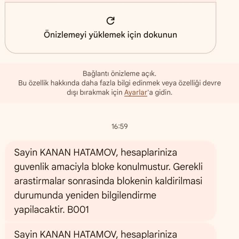 Hesabıma Bilgi Verilmeden Bloke Koyuldu