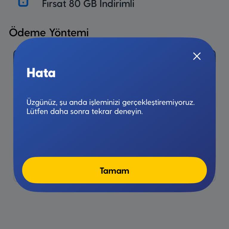 Turkcell Paket Yükleme Sorunu