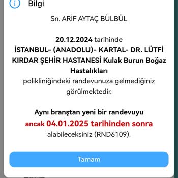 Randevu Sistemi Ve İletişim Sorunu
