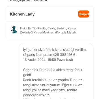 Renk Seçeneği Sorunu: İki Siparişte De Yanlış Renk Geldi