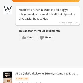 Garanti Kapsamında Kaybolan Airfryer