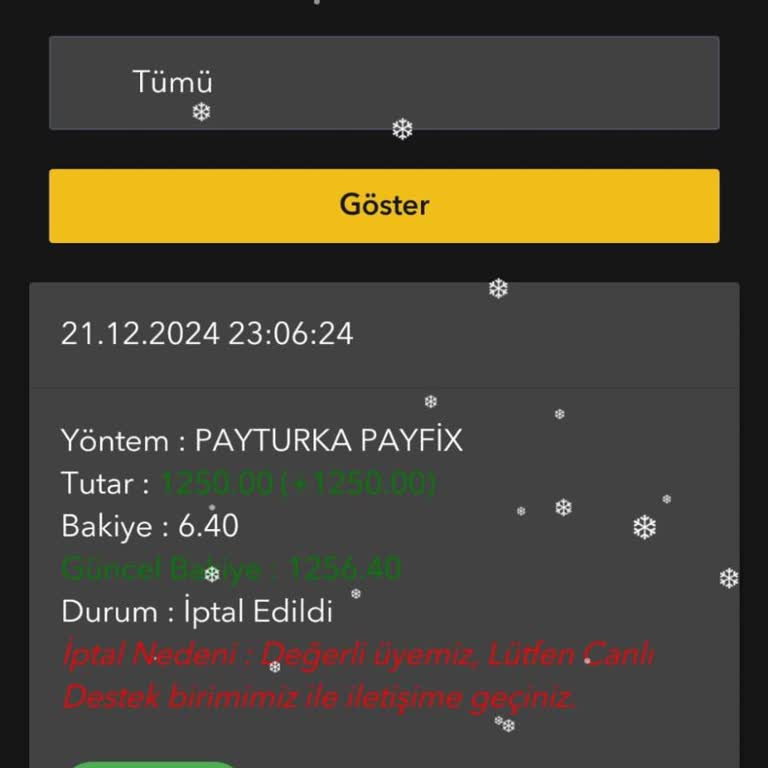 Hesap Bakiyem Hatalı Şekilde Sıfırlandı