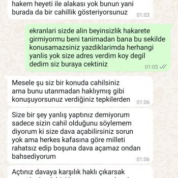 WhatsApp Üzerinden Gelen Şok Edici Hakaretler