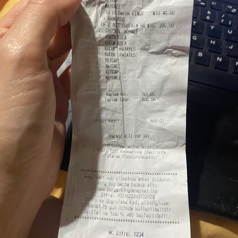 Burger King'de Ödeme Sorunu Ve Kötü Deneyim