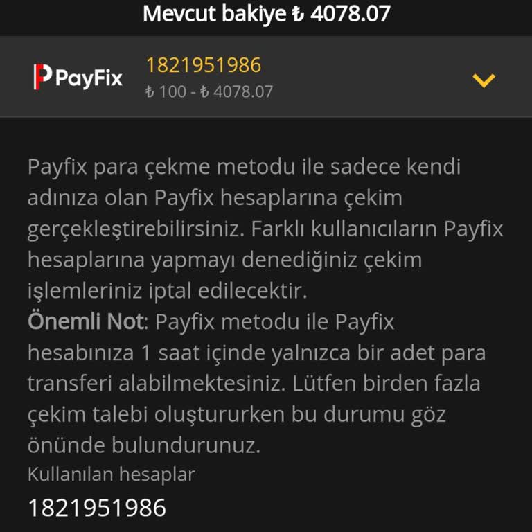 Mobil Bahis Hesabımdan Paramı Çekemiyorum