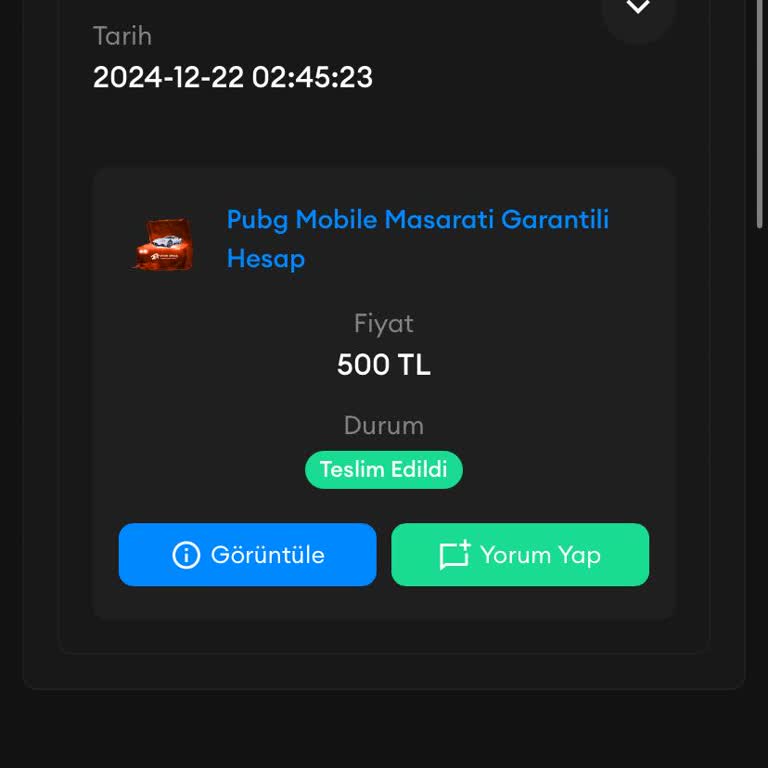 Oyun Dinar PUBG Mobil Hesap Alımında Hayal Kırıklığı