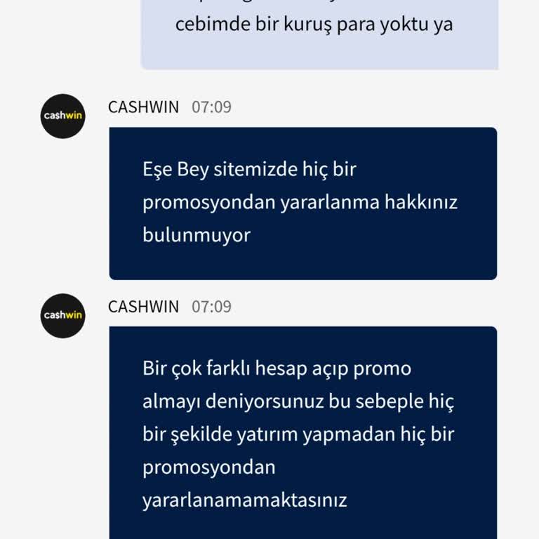 Cashwin Promosyon Kodu Ve Çekim Sorunu