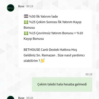 Bethouse Sitesinde Çekim Sorunları Ve İlgisiz Destek