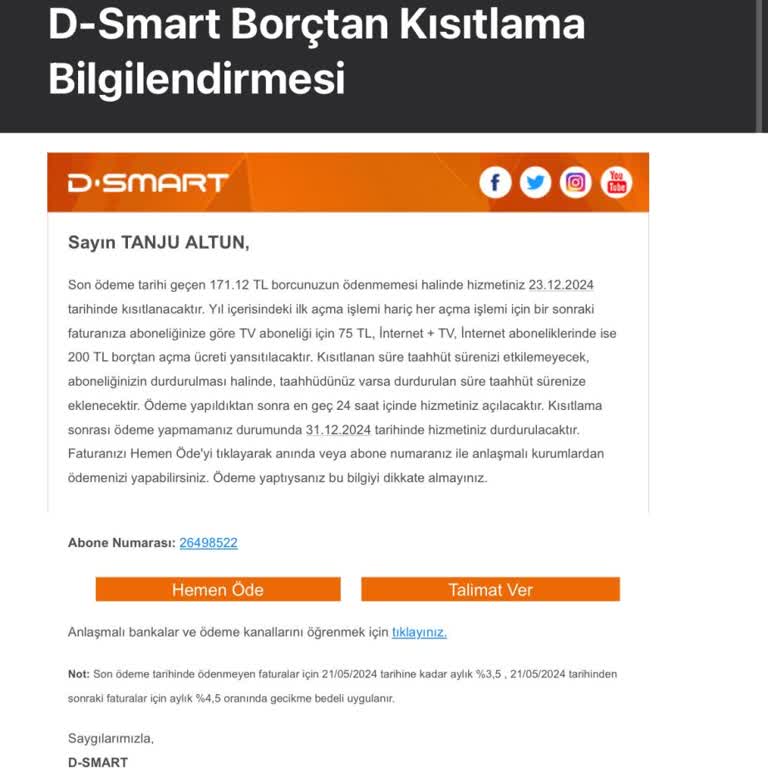 Ödenmiş Faturaya İcra Şoku