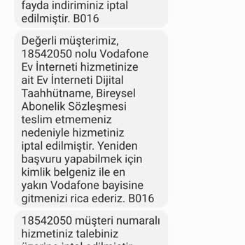 Vodafone Net'in Keyfi Evrak İptali Ve Fatura Tehdidi