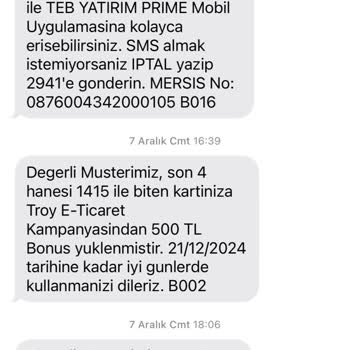 TEB Bonus Puanlarının Beklenmedik Şekilde Silinmesi